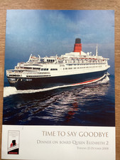 Cunard qe2 menu for sale  HEREFORD