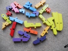 Alphabet interlocking wood for sale  GAINSBOROUGH