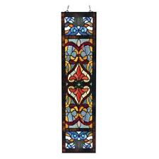 Vitral vermelho vitoriano painel de janela Fleur De Lis feito à mão comprar usado  Enviando para Brazil