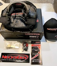 Kit completo de apoio de cabeça e pescoço NecksGen REV tamanho médio 3" NG21 corrida SFI, usado comprar usado  Enviando para Brazil