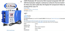 Modulador VHF/UHF - Modulador conversor para RF - HDMI, usado comprar usado  Enviando para Brazil