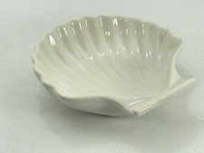 Vintage Porcelana Branco Amêijoa Forma de Concha Tigela Profunda À Prova de Forno Japão, usado comprar usado  Enviando para Brazil