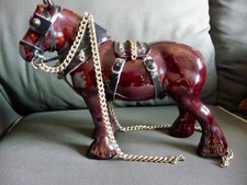 Vintage ENGLISH SHIRE DRAFT HORSE 9.1/4" de Altura x 11.1/2" de Largura Cerâmica/Porcelana comprar usado  Enviando para Brazil