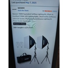 Kit de iluminação softbox Neewer 700W, pacote com 2 equipamentos contínuos de estúdio de fotografia comprar usado  Enviando para Brazil