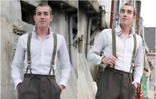 Vintage German army suspenders braces bundeswehr y strap leather military comprar usado  Enviando para Brazil