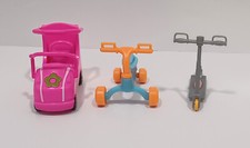 Usado, Boneca Barbie KELLY ESPORTES Navalha Scooter e Polly Pocket Roller Coaster Resort Car comprar usado  Enviando para Brazil