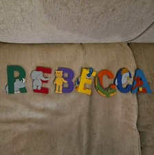 Wooden name letters for sale  BANSTEAD