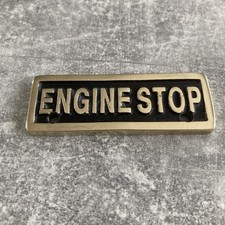 Brass engine stop for sale  ASHFORD