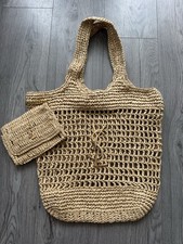 Beige gold raffia for sale  BOGNOR REGIS
