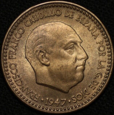 ESPANHA ~ 1947 (51) ~ 1 Peseta ~ GRAU RARO ~ Moeda do Mundo Estrangeiro ☘️ RARA-#28 ☘️ comprar usado  Enviando para Brazil