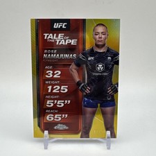 Refrator de Ouro 2025 Topps Chrome UFC Tale of the Tape Rose Namajunas #TTT-14 /50, usado comprar usado Refrator de Ouro 2025 Topps Chrome UFC Tale of the Tape Rose Namajunas #TTT-14 /50, usado comprar usado  Enviando para Brazil