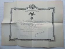 Diplome officier ordre d'occasion  Plombières-lès-Dijon