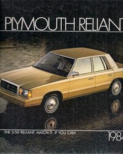 Plymouth reliant 1984 for sale  UK