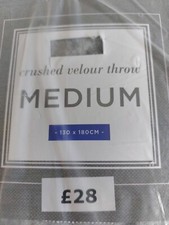 Crushed velour throw for sale  LEICESTER