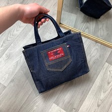 Usado, Bolsa tote vintage Tommy Hilfiger anos 90 denim azul alça comprar usado  Enviando para Brazil