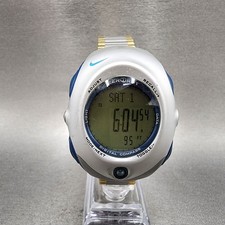 Nike Lance Armstrong Zero Drift relógio masculino 41mm digital prata oval nova bateria, usado comprar usado  Enviando para Brazil