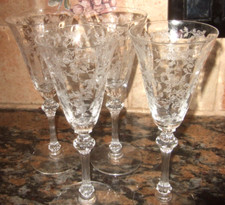 Etched crystal stemware for sale  Scarsdale