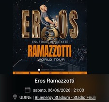Biglietti eros ramazzotti usato  Bassano del Grappa