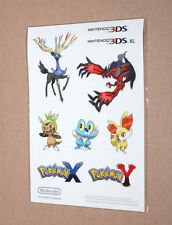 Conjunto de adesivos promocionais Nintendo Pokémon X e Y 2013 Nintendo 3DS XL comprar usado  Enviando para Brazil