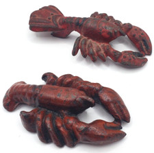 Lote 2 abridores de garrafa de lagosta vintage de ferro fundido pintado de vermelho assinado comprar usado  Enviando para Brazil