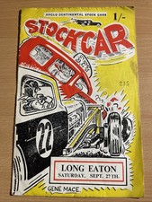 Stock car programme for sale  BURTON-ON-TRENT
