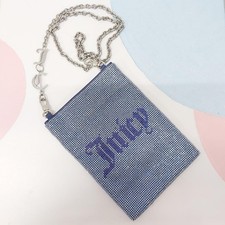 Usado, Bolsa tiracolo Juicy Couture cristal enfeitada azul feminina RMF31-AO comprar usado  Enviando para Brazil