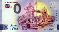 Billete de 0 euros - ZeroPound - Reino Unido - Tower Bridge 2025-3 segunda mano  Embacar hacia Mexico