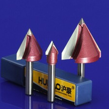 Broca de roteador 60° 90° 120° V-Groove ferramenta de escultura broca chanfro cortador de madeira comprar usado  Enviando para Brazil