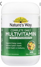 Multivitamínico diário completo Natures Way energia imune cérebro coração saúde 200 abas comprar usado  Enviando para Brazil