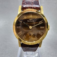 Relógio Technos Queen Extra Feminino 23mm Mostrador Olho de Tigre Folheado a Ouro Manual Corridas de Vento comprar usado  Enviando para Brazil