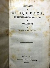 Foscolo lezioni eloquenza usato  Napoli
