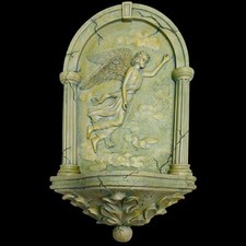 Placa de parede Art Nouveau suporte de vela anjo resina gesso decoração serenidade, usado comprar usado  Enviando para Brazil