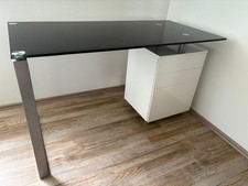 Moderner schreibtisch glasplat gebraucht kaufen  Essen