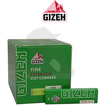 CARTINE GIZEH FINE EXTRA SLIM CORTE VERDE ROLLING PAPERS 50 LIBRETOS comprar usado  Enviando para Brazil