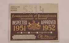 Inspection sticker 1951 for sale  Pottstown