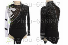 Blusa de patinação artística masculina masculina preta alta elasticidade comprar usado  Enviando para Brazil