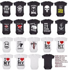 UNISEX BEBÉ CRECE/Roca/Metal/Calavera/Tatuaje/Divertido/Niño pequeño/Recién nacido/Regalo/Body segunda mano  Embacar hacia Mexico