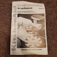 Moedor de alimentos KitchenAid carne FG-A manual de substituição instruções e receitas, usado comprar usado  Enviando para Brazil