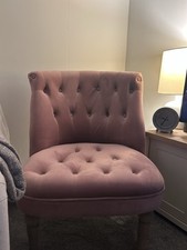 Pink velvet chair for sale  SUTTON