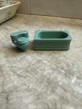 Usado, Banheira de madeira Strombecker verde água 2 peças banheiro casa de bonecas 1:16 comprar usado  Enviando para Brazil