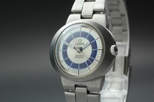 Vintage Omega Geneva Dynamic TOOL102 Relógio Feminino Manual Mostrador Azul Prata JAPÃO comprar usado  Enviando para Brazil