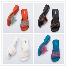 2025 Melissa Feminino Novo em Folha Slides Sandálias Sapatos Esponja Solado em Bolo Sapato Gelatina comprar usado  Enviando para Brazil