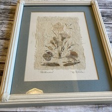 FLORES SECAS PRENSADAS EMOLDURADAS VINTAGE SOB VIDRO “Flores Selvagens” Artista Assinado comprar usado  Enviando para Brazil