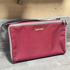Estojo vintage Logic vermelho 30 fita cassete estojo de transporte de armazenamento com alça e zíper comprar usado  Enviando para Brazil