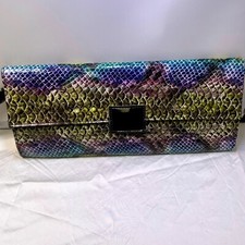 Bolsa Giannini multicolorida falsa pele de cobra embreagem pulseira arco-íris padrão píton comprar usado  Enviando para Brazil