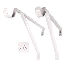 Soportes ajustables de estante y varilla blancos 6 pares (12 soportes) con tornillos Sure-Lok segunda mano  Embacar hacia Mexico