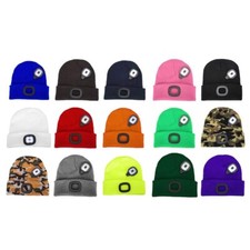 Chapéu gorro LED com luz, boné de farol de malha inverno quente para acampamento Hikting comprar usado  Enviando para Brazil