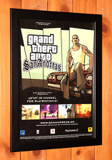 Grand Theft Auto San Andreas GTA PS2 Xbox PS3 pequeno pôster promocional página de anúncio emoldurada. comprar usado  Enviando para Brazil