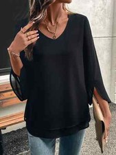 Woman black blouse for sale  Garland