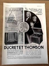 Publicité 1937 ducretet d'occasion  Bordeaux-